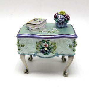 Swarovski crystals rhinestone ring box - trinket box - desk - table top